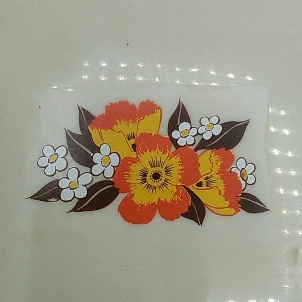 Vintage farmhouse orange brown napkin holder melamine plastic